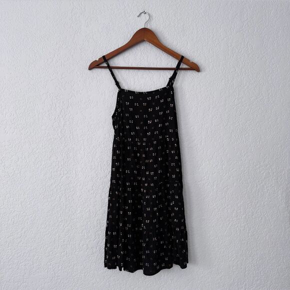 Old Navy Black Patterned Spaghetti Strap Short Dress Size Small - Picture 2 of 7